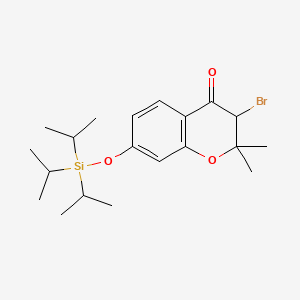 3-Bromo-2,2-dimethyl-7-((triisopropylsilyl)oxy)chroman-4-one