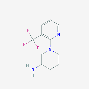 molecular formula C11H14F3N3 B1400851 1-[3-(Trifluoromethyl)pyridin-2-yl]piperidin-3-amine CAS No. 1305860-95-0