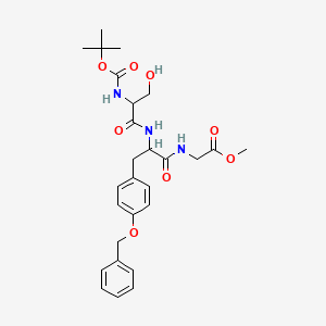 molecular formula C27H35N3O8 B14008535 Boc-DL-Ser-DL-Tyr(Bn)-Gly-OMe CAS No. 72186-04-0