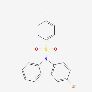 molecular formula C19H14BrNO2S B14008546 3-Bromo-9-tosyl-9H-carbazole CAS No. 177775-88-1