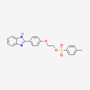 molecular formula C22H20N2O4S B14008547 2-[4-(1H-benzimidazol-2-yl)phenoxy]ethyl 4-methylbenzenesulfonate CAS No. 84396-05-4