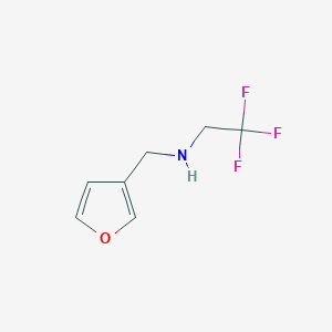 molecular formula C7H8F3NO B1400855 (Furan-3-ylmethyl)(2,2,2-trifluoroethyl)amine CAS No. 1184012-43-8