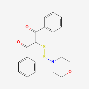 molecular formula C19H19NO3S2 B14008555 2-[(Morpholin-4-yl)disulfanyl]-1,3-diphenylpropane-1,3-dione CAS No. 72087-94-6