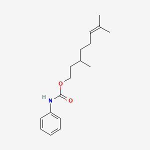 molecular formula C17H25NO2 B14008558 3,7-dimethyloct-6-enyl N-phenylcarbamate CAS No. 16930-36-2