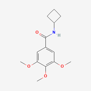 molecular formula C14H19NO4 B14008567 N-cyclobutyl-3,4,5-trimethoxybenzamide CAS No. 85797-09-7