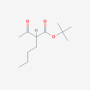 molecular formula C12H22O3 B14008573 Tert-butyl 2-acetylhexanoate CAS No. 86509-53-7