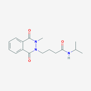 molecular formula C16H21N3O3 B14008585 4-(3-methyl-1,4-dioxophthalazin-2-yl)-N-propan-2-ylbutanamide CAS No. 64377-91-9