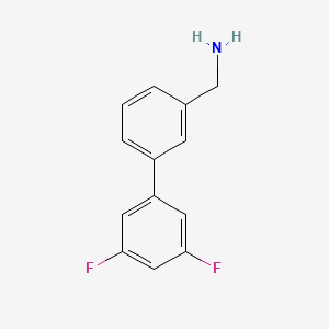 molecular formula C13H11F2N B1400859 (3',5'-Difluoro-[1,1'-biphenyl]-3-YL)methanamine CAS No. 1178849-46-1