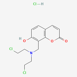 8-[Bis(2-chloroethyl)aminomethyl]-7-hydroxychromen-2-one;hydrochloride