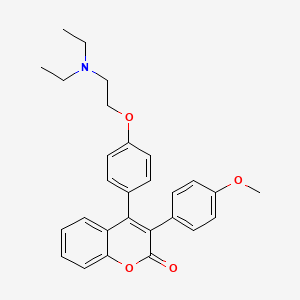 molecular formula C28H29NO4 B14008625 4-{4-[2-(Diethylamino)ethoxy]phenyl}-3-(4-methoxyphenyl)-2h-chromen-2-one CAS No. 3450-73-5