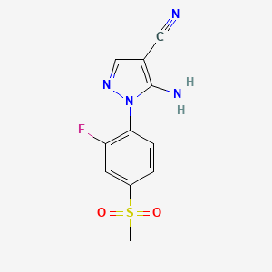 5-amino-1-(2-fluoro-4-methanesulfonyl-phenyl)-1H-pyrazole-4-carbonitrile