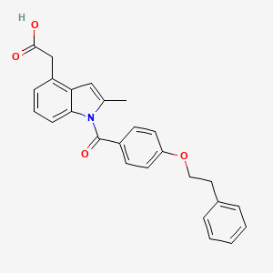 2-(2-methyl-1-(4-phenethoxybenzoyl)-1H-indol-4-yl)acetic acid