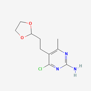 4-Chloro-5-[2-(1,3-dioxolan-2-yl)ethyl]-6-methylpyrimidin-2-amine