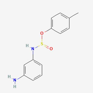 molecular formula C13H14N2O2S B14008686 1-Amino-3-[(4-methylphenoxy)sulfinylamino]benzene CAS No. 6272-08-8