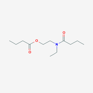 molecular formula C12H23NO3 B14008690 2-[Butanoyl(ethyl)amino]ethyl butanoate CAS No. 7144-74-3