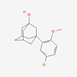 molecular formula C17H21BrO2 B14008692 3-(5-Bromo-2-methoxyphenyl)adamantan-1-ol 