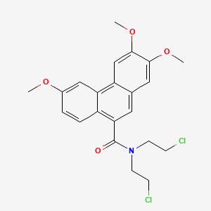 molecular formula C22H23Cl2NO4 B14008695 N,N-bis(2-chloroethyl)-2,3,6-trimethoxyphenanthrene-9-carboxamide CAS No. 69966-70-7