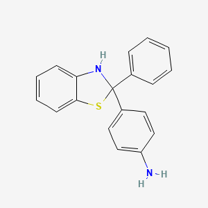 4-(2-Phenyl-2,3-dihydro-1,3-benzothiazol-2-yl)aniline