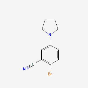 2-Bromo-5-(pyrrolidin-1-yl)benzonitrile