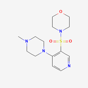 molecular formula C14H22N4O3S B14008739 4-[4-(4-Methylpiperazin-1-yl)pyridin-3-yl]sulfonylmorpholine CAS No. 57725-15-2