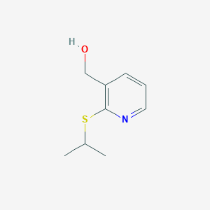 molecular formula C9H13NOS B1400875 [2-(Propan-2-ylsulfanyl)pyridin-3-yl]methanol CAS No. 1030829-17-4