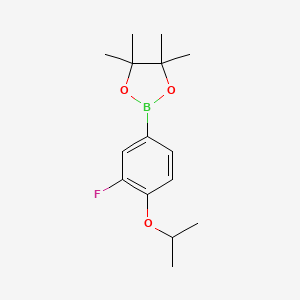 molecular formula C15H22BFO3 B1400876 2-(3-氟-4-异丙氧基苯基)-4,4,5,5-四甲基-1,3,2-二恶杂硼环丁烷 CAS No. 1350426-06-0