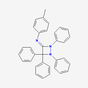 molecular formula C33H27N3 B14008761 N-(4-methylphenyl)-1,2,4,4-tetraphenyldiazetidin-3-imine CAS No. 13896-17-8