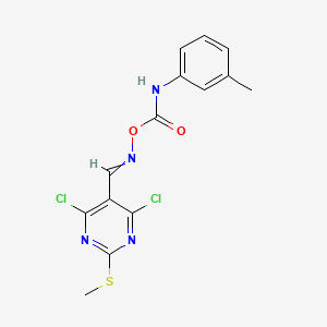 4,6-Dichloro-2-(methylthio)-5-(([(3-toluidinocarbonyl)oxy]imino)methyl)pyrimidine