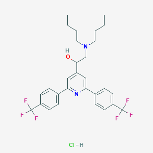 1-[2,6-Bis[4-(trifluoromethyl)phenyl]pyridin-4-yl]-2-(dibutylamino)ethanol hydrochloride