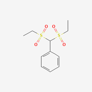 molecular formula C11H16O4S2 B14008801 [Bis(ethylsulfonyl)methyl]benzene CAS No. 32341-86-9