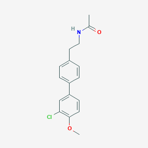 molecular formula C17H18ClNO2 B14008805 N-[2-[4-(3-chloro-4-methoxyphenyl)phenyl]ethyl]acetamide CAS No. 19177-54-9