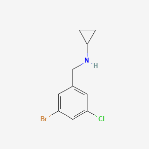 molecular formula C10H11BrClN B1400882 N-[(3-bromo-5-chlorophenyl)methyl]cyclopropanamine CAS No. 1229245-70-8