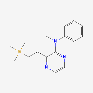 molecular formula C16H23N3Si B14008847 2-(N-Methylanilino)-3-(2-trimethylsilylethyl) pyrazine CAS No. 2850-78-4