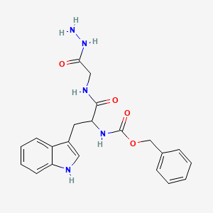 benzyl N-[1-[(2-hydrazinyl-2-oxoethyl)amino]-3-(1H-indol-3-yl)-1-oxopropan-2-yl]carbamate