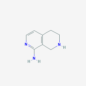 molecular formula C8H11N3 B1400885 5,6,7,8-四氢-2,7-萘啶-1-胺 CAS No. 1795501-20-0