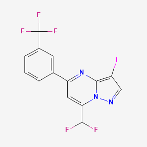 3-Iodo-7-difluoromethyl-5-(3-trifluoromethyl-phenyl)-pyrazolo[1,5-a]pyrimidine