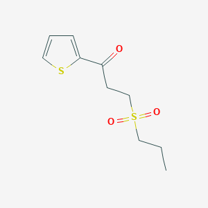 molecular formula C10H14O3S2 B14008861 3-Propylsulfonyl-1-thiophen-2-ylpropan-1-one CAS No. 75910-26-8