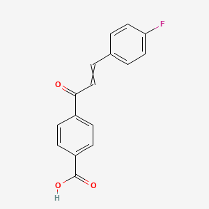 molecular formula C16H11FO3 B1400887 Benzoic acid, 4-[3-(4-fluorophenyl)-1-oxo-2-propenyl]- CAS No. 62557-88-4