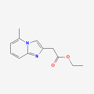 molecular formula C12H14N2O2 B14008874 Ethyl 2-(5-methylimidazo[1,2-a]pyridin-2-yl)acetate 