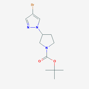 molecular formula C12H18BrN3O2 B1400889 tert-Butyl 3-(4-bromo-1H-pyrazol-1-yl)pyrrolidine-1-carboxylate CAS No. 1201657-89-7