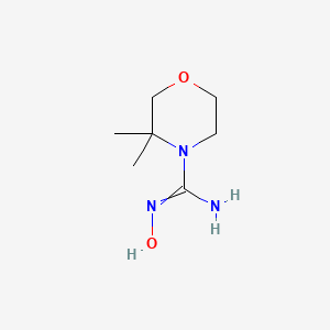 4-Morpholinecarboximidamide, N-hydroxy-3,3-dimethyl-