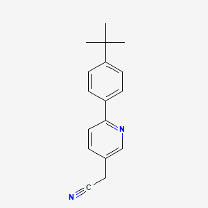[6-(4-tert-Butylphenyl)pyridin-3-yl]acetonitrile