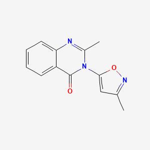 molecular formula C13H11N3O2 B14008941 2-Methyl-3-(3-methyl-5-isoxazolyl)-4(3H)-quinazolinone CAS No. 86134-19-2