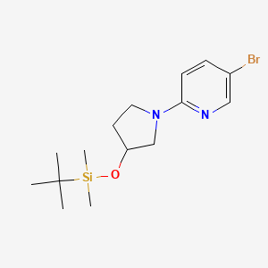 5-Bromo-2-[3-(tert-butyl-dimethyl-silanyloxy)-pyrrolidin-1-yl]-pyridine