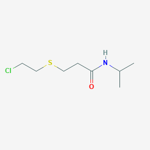 molecular formula C8H16ClNOS B14008966 3-[(2-Chloroethyl)sulfanyl]-N-(propan-2-yl)propanamide CAS No. 64157-95-5