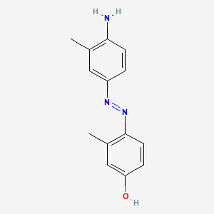 molecular formula C14H15N3O B14008982 4-((4-Amino-3-methylphenyl)azo)-3-methylphenol CAS No. 17277-68-8