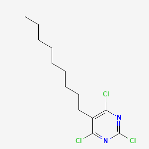 molecular formula C13H19Cl3N2 B14008988 2,4,6-Trichloro-5-nonylpyrimidine CAS No. 14077-73-7