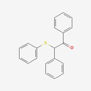 molecular formula C20H16OS B14008996 Ethanone, 1,2-diphenyl-2-(phenylthio)- CAS No. 16222-09-6