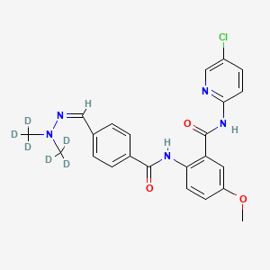 2-[[4-[(Z)-[bis(trideuteriomethyl)hydrazinylidene]methyl]benzoyl]amino]-N-(5-chloropyridin-2-yl)-5-methoxybenzamide