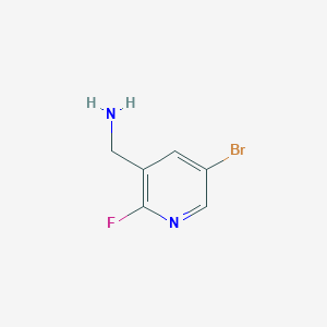 molecular formula C6H6BrFN2 B1400903 3-Aminomethyl-5-bromo-2-fluoropyridine CAS No. 1211584-25-6